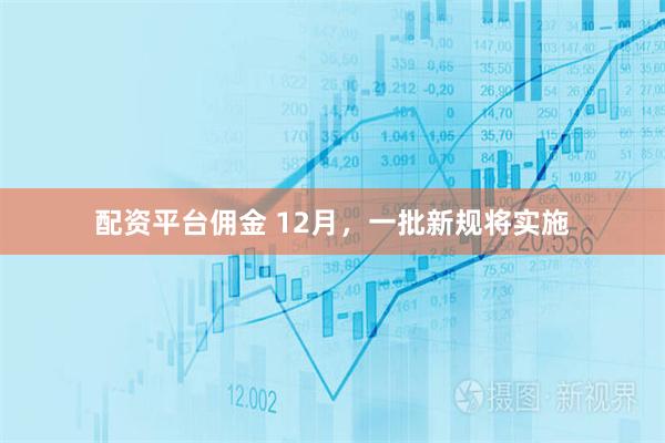 配资平台佣金 12月，一批新规将实施