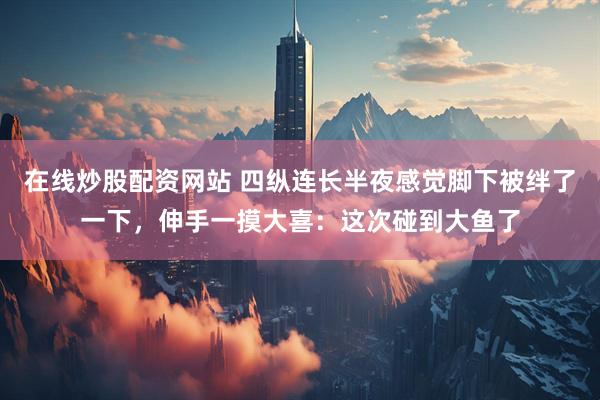 在线炒股配资网站 四纵连长半夜感觉脚下被绊了一下，伸手一摸大喜：这次碰到大鱼了